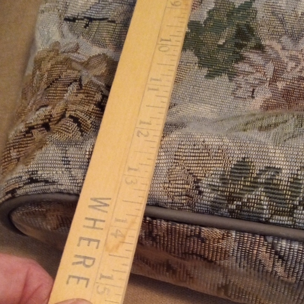 Diane Von Furstenberg Gray and Green Tote Bag with Floral Design - Picture 9 of 9